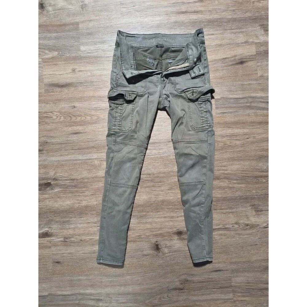American Eagle Women's Olive Green Cargo Skinny Pants Size 8